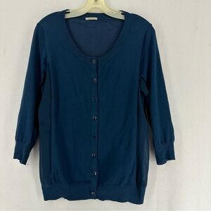 Intimissimi Long Sleeve Button Cardigan Women’s L Blue